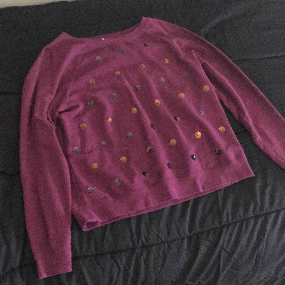 Purple sweater with cute Sequins